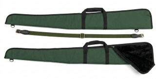 0301032 - FODERO PER FUCILE IN CORDURA 1/2 ZIP IMBOTTITO CON MANICO, ATTACCO TRACOLLA E TRACOLLA REGOLABILE - LUNGHEZZA 130 CM - SAG NATURE