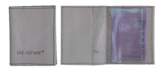 0304019 - PORTADOCUMENTI IN VACCHETTA CHIARA - MISURE 12,5X9,5 CM - SAG NATURE