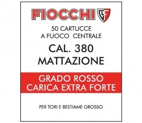 0501023 - CARTUCCE 380 MATTAZIONE - GRADO ROSSO - CF. 50 PZ - FIOCCHI