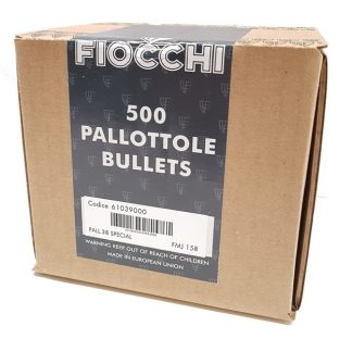 0601042 - BULLET - PALLA BLINDATA TIPO FMJ - CALIBRO 38 SPECIAL - 158 GRS - CONF. DA 500 PZ - 610390 - FIOCCHI