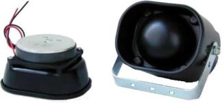 0801122 - ALTOPARLANTE/TROMBA COLORE NERO C/STAFFA 12 WATT - MM 80,5X104,5X55 - PESO 0,475 - MADE IN ITALY