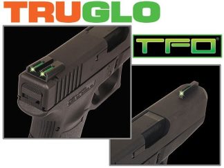 0806221 - SET MIRINO E TACCA DI MIRA TFO PER PISTOLA GLOCK 42/43 - ANTERIORE E POSTERIORE VERDE - TG131GT1A - TRUGLO
