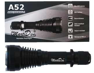 0806233 - LAMPADA-TORCIA A52 MARTIDEN 830 LM - ILLUMINAZIONE 355 MT - C/FODERO - PESO 200 G - 165X23X50 MM - SAG NATURE