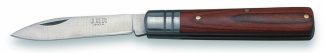 1203205 - COLTELLO CON GHIERA INOX CON MANICO LEGNO ROSSO LAMA 7 CM - JKR77