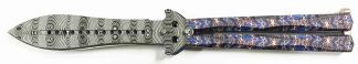 1203238 - COLTELLO BUTTERFLY CON MANICO IN ALLUMINIO LAMA 10,5 CM - JKR644