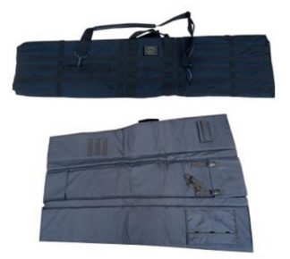 1705065 - FODERO TACTICAL IN CORDURA WATERPROOF NERO PER CARABINE - ESTENDIBILE UTILIZZABILE COME TAPPETO DA TIRO, TASCA INTERNA E TRACOLLA REGOLABILE CM 132X33 - ART. SNIPER 1