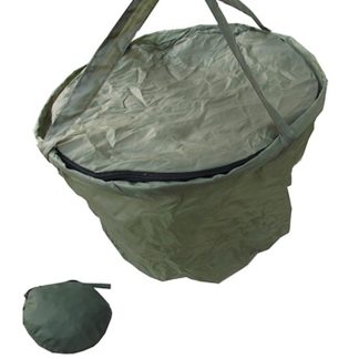 1708021 - BORSA PORTA FUNGHI TASCABILE IN POLYESTERE CON RETE SUL FONDO CM 12 CHIUSA CM 35X30 APERTA