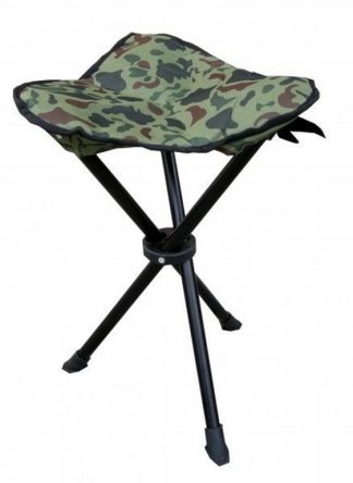 1709058 - SGABELLO TREPIEDI IN METALLO CON SEDUTA IMBOTTITA COLORE MIMETICO - ART. CS01B CAMO