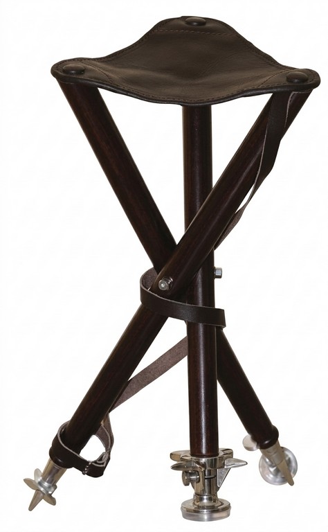 1709083 - SGABELLO LEGNO E PELLE CON PUNTALI CM 60 - ART. 11110