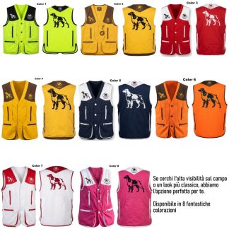 2901109 - GILET DRESSEUR CON RICAMO ÉPAGNEUL BRETON - TG S ALLA 5XL - LA NUOVA REGINA - SAG NATURE