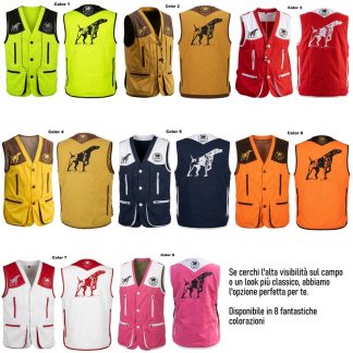 2901110 - GILET DRESSEUR CON RICAMO KURZHAAR - TG XS ALLA 5XL - LA NUOVA REGINA - SAG NATURE
