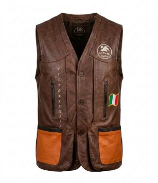 2901124 - GILET HAMAL DRESSEUR INTERAMENTE IN PELLE BOVINA REALIZZATO SOLO SU RICHIESTA E PERSONALIZZABILE CON LOGHI RICAMATI - LA NUOVA REGINA