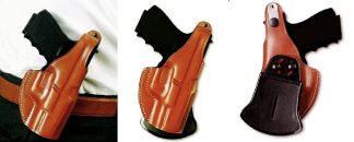 3801005 - FONDINA MASC HOLSTER IN CUOIO NERA O TAN - DX O SX   ART. LXGF-100 TUGRA