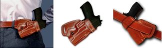 3801013 - FONDINA MASC HOLSTER IN CUOIO NERA O TAN - DX O SX ART. GF-120 KEFREN