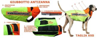 4601002 - GIUBBOTTO ANTIZANNA IN KEVLAR + MEMBRANA 3M - 100% POLIESTERE - TAGLIA XXS - GIROPETTO ALL'ALTEZZA DELLE ZAMPE ANTERIORI 47-51 CM