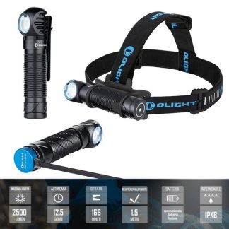 5501015 - LAMPADA PERUN2-RICARICABILE - 2500 LUMENS - BATTERIA 21700 da 4000mAh - DISTANZA ILLUMINAZIONE 166 METRI - IMPERMEABILE - GARANZIA 5 ANNI - OLIGHT