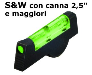 5701140 - MIRINO ANTERIORE VERDE PER REVOLVER SMITH & WESSON CON CANNA DA 2,5" O CANNE PIU' LUNGHE - HI-VIZ - SW1002-G