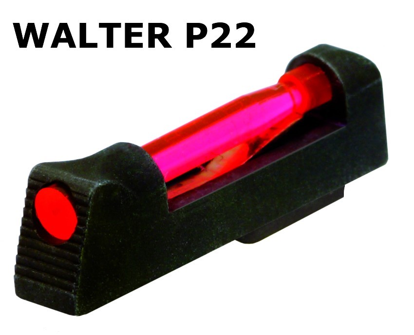 5701167 - SET MIRINI INTERCAMBIABILI ROSSO E VERDE PER WALTER P22 - ALTEZZA 0,215" - COMPLETO DI CUSTODIA E CHIAVE - HI-VIZ - WAL2012