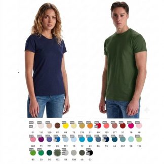7001003 - T-SHIRT IN 100% COTONE - VARI COLORI - UOMO - DONNA - COMPLETA DI STAMPA A RICHIESTA - MINIMO ORDINABILE 10 PEZZI - UOMO, DONNA - PREZZO SINGOLO