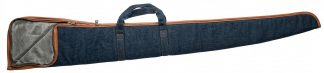 0301024 - FODERO PER FUCILE IN JEANS BLU BORDATO 1/2 ZIP IMBOTTITO CON MANICO - SAG NATURE
