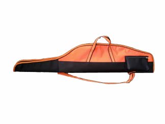 0301055 - FODERO PER CARABINA IN CORDURA  ARANCIONE/NERO ZIP INTERA IMBOTTITO CON MANICO, TRACOLLA E TASCA LATERALE - CM 125 - SAG NATURE