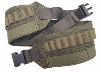 0305063 - CARTUCCIERA IN NYLON CON CELLE ELASTICHE VERDE CON ATTACCO RAPIDO - PER CARABINA - PESO 160 GRAMMI - TUTTI I CALIBRI - SAG NATURE