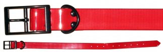 0804059 - COLLARE ROSSO FLUORESCENTE 100% TPU - LUNGHEZZA 60 CM - LARGHEZZA 2.5 CM - SPESSORE 3.0 MM