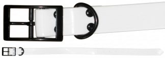 0804060 - COLLARE BIANCO FLUORESCENTE 100% TPU - LUNGHEZZA 60 CM - LARGHEZZA 2.5 CM - SPESSORE 3.0 MM