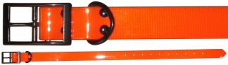 0804062 - COLLARE ARANCIO FLUORESCENTE 100% TPU - LUNGHEZZA 60 CM - LARGHEZZA 2.5 CM - SPESSORE 3.0 MM