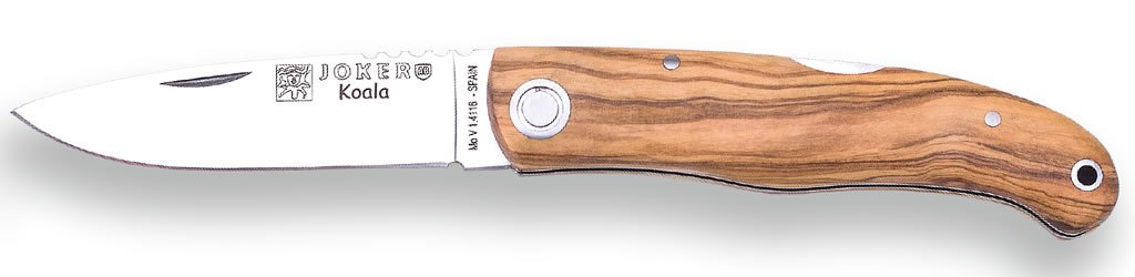 1201129 - COLTELLO SPORTIVO CON MANICO OLIVO LAMA 8 CM - JOKER NO125