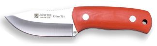 1201220 - COLTELLO BUSHCRAFT ERIZO TS1 PER COLLO E CINTURA ACCIAIO MOVA 1.4116 MANICO MICARTA LAMA 7,5 CM PESO 135 GR - COMPLETO DI FODERO IN PELLE - JOKER CN81