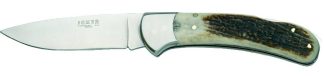 1201534 - COLTELLO JOKER CON MANICO IN CORNO DI CERVO VIROLA ACCIAIO INOX LAMA 9 CM PESO 135 GR - JOKER NC47