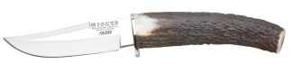 1201771 - COLTELLO CON MANICO IN CORNO DI CERVO LAMA 10 CM PESO 140 GR - COMPLETO DI FODERO - JOKER CC70