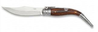1203004 - COLTELLO CON MANICO LEGNO TESTINA INOX C/SUPP. LAMA CM 9 - JKR241