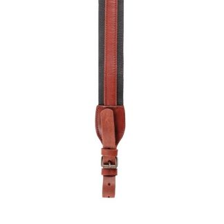 1707022 - CINGHIA - BRETELLA PER CARABINA IN PELLE E CORDURA COLORE BLACK - ART. CI-11 BLACK
