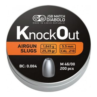 1718031 - PALLINI JSB SLUG SLUG KNOCK OUT 5.5mm/.218 - 25.39gr - Scatola da 200 pz