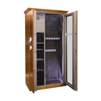 2301057 - CASSAFORTE/ARMADIO BLINDATO MOD. GG700E WOOD A DOPPIA ANTA PER 7 CARABINE CON RIPIANI E DOPPIO TESORETTO - GRIFFON