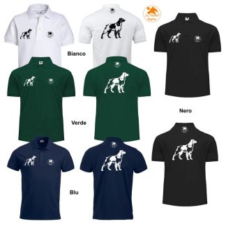 2901121 - T-SHIRT POLO MEZZA MANICA CON RICAMO ÉPAGNEUL BRETON - TG S ALLA 5XL - LA NUOVA REGINA