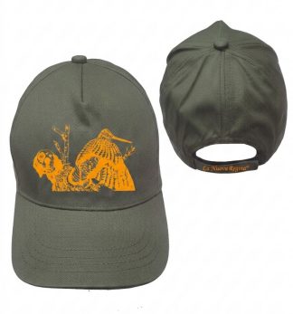 2903025 - CAPPELLO BERRETTO CON RICAMO SETTER E BECCACCIA - TAGLIA UNICA - LA NUOVA REGINA