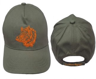2903031 - CAPPELLO BERRETTO CON RICAMO TESTA CINGHIALE - TAGLIA UNICA - LA NUOVA REGINA