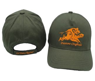 2903032 - CAPPELLO BERRETTO CON RICAMO CINGHIALE INTERO - PASSIONE CINGHIALE - TAGLIA UNICA - LA NUOVA REGINA