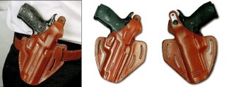 3801011 - FONDINA MASC HOLSTER IN CUOIO NERA O TAN - DX O SX ART. GF-110 AZLAL