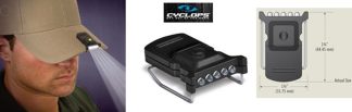 4201017 - LAMPADA DA CAPPELLO CON 5 LED LUCE BIANCA - 10LM - IN BLISTER - CYC-MHC-W - CYCLOPS