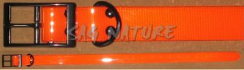 0804062 - COLLARE ARANCIO FLUORESCENTE 100% TPU - LUNGHEZZA 60 CM - LARGHEZZA 2.5 CM - SPESSORE 3.0 MM