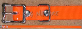 0804066 - COLLARE ARANCIO FLUORESCENTE 100% TPU - LUNGHEZZA 71 CM - LARGHEZZA 1,9 CM - SPESSORE 2,0 MM
