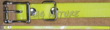 0804068 - COLLARE GIALLO FLUORESCENTE 100% TPU - LUNGHEZZA 71 CM - LARGHEZZA 1,9 CM - SPESSORE 2,0 MM