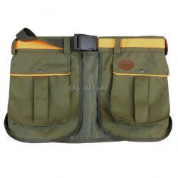 1708047 - TRISACCA A CINTURA IN CORDURA DI COLORE VERDE CON RIPORTI ARANCIO - SAG NATURE