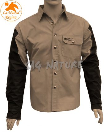 2901018 - CAMICIA TABURNO CON MANICHE RINFORZATE ED IDROREPELLENTI - COLORE BEIGE/VERDE - TG S ALLA 3XL - LA NUOVA REGINA - SAG NATURE