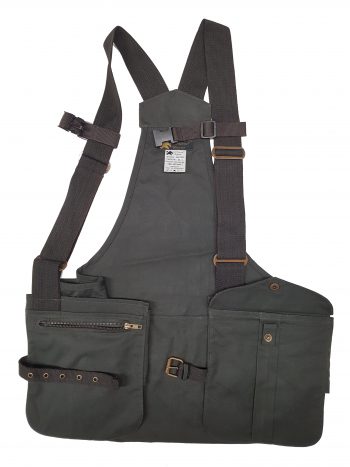 2901020 - TRISACCA CERATA LIGHT - 100% COTONE - COL. VERDE E 2 AMPIE TASCHE CON ZIP OTTONE INTERNE E SUPPORTO REGOL. TRA LE BRETELLE - TG M/L - XL/XXL - LA NUOVA REGINA - SAG NATURE - immagine 5