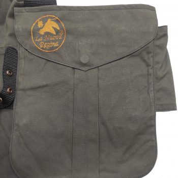 2901020 - TRISACCA CERATA LIGHT - 100% COTONE - COL. VERDE E 2 AMPIE TASCHE CON ZIP OTTONE INTERNE E SUPPORTO REGOL. TRA LE BRETELLE - TG M/L - XL/XXL - LA NUOVA REGINA - SAG NATURE - immagine 6